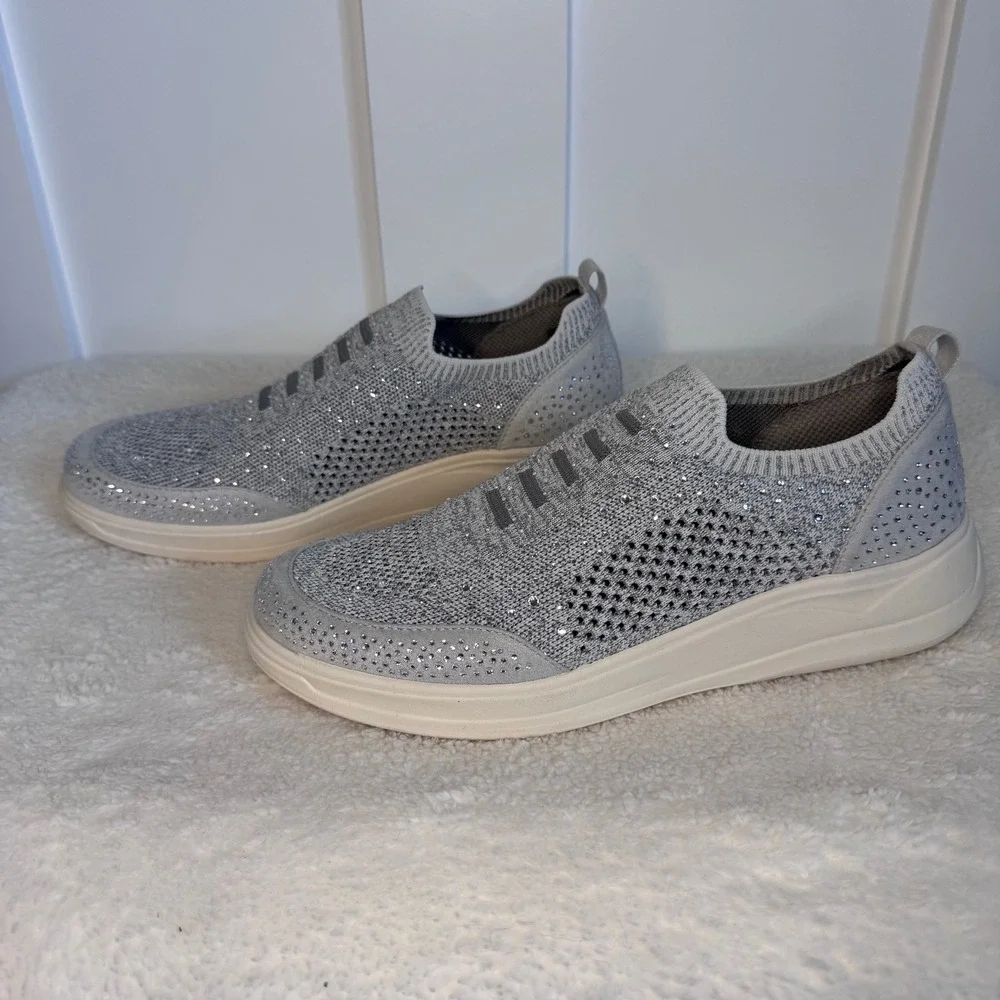 BZees‎ For Lifestride Women's 9 Timeless Bright Slip-On Sneaker Washable Sparkly